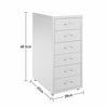 6 Drawer Locking Office Filing Cabinet w/Wheels Rolling Storage Nightstand Table