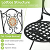 1/2/3PCS Mosaic Bistro Set Outdoor Metal Frame Garden Table & 2 Folding Chair