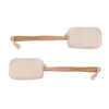 2×NATURAL LOOFAH WOODEN BATH SHOWER LONG HANDLE BACK BRUSH EXFOLIATE SKIN SCRUB