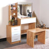 Dressing Table With Drawers Mirror Stool Set Makeup Desk Vanity Table Bedroom