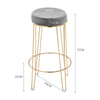 2 Bar Stools Metal Frame Breakfast Chair Kitchen High Counter Seat Pub Restauran