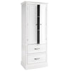 Bathroom Tall Cabinet Freestanding Storage Organizer Cupboard W/ 2 Large Drawers