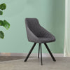 Set of 2 Faux Leather/Suede Dining Chairs Metal Legs Reception Restaurant Chair