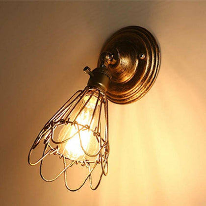 Vintage E27 Industrial Wall Light Sconce Lamp Holder Switch Retro Edison Loft