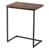 Industrial Laptop Side Table C-Shaped Sofa End Table Snack Table W/Metal Frame