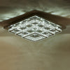 Square/Round LED Crystal Ceiling Light Pendant Flush Chandelier Lamp Cool White