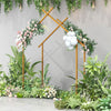 Dual Pentagon Wedding Arch Hut Moongate Flower Display Stand Party Backdrop Deco