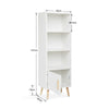 Modern Storage Cabinet Cupboard with 3 Shelves & 2 Doors Bookcase Display Unit