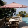 3M Patio Parasol w/6 Metal Ribs & Air Vent Sun Shade Beach Market Table Parasol