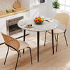 32" Round Modern Marble Kitchen Dining Table Breakfast Dining Room Furniture
