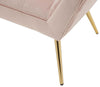 Window Seat Upholstered Bench Stool Blush Pink Fabric Chair Bedroom Living Room
