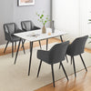 2x Dining Chairs Set Velvet Padded Seat Metal Legs Dining Room Furniture Chair