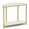 Console Sofa Table with 2 Shelves White Hallway Table for Living Room Corridor