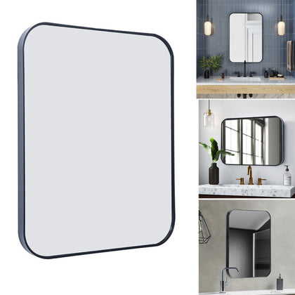 Large Round/Oval/Rectangle Mirror Industrial Style Wall Mounted Bathroom Bedroom
