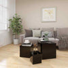 Living Room Modern Side Tables 3 pcs Black Chipboard