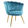 Genesis Flora Accent Tub Chair Scallop Armchair Petal Back With Golden Legs