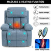 Recliner Armchair 8 Point Electric Heated Massage Sofa Arm Chair Lounge Home