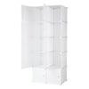 DIY 10 Cube Closet Wardrobe Storage Organizer Clothes Rust-proof Metal Frame UK