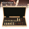 40x40cm Large Chess Wooden Set Folding Chessboard Magnetic Pieces Wood Board UK