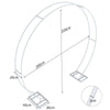 Extra Large 2.2m Tall Wedding Arch Double Pole Metal Moongate Backdrop Stand DIY