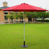 2.7M Round Garden Parasol Sun Shade Patio Outdoor Umbrella with Crank Tilt &Base