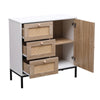 Pastoral Storage Cabinet Cupboard Sideboard Chest Of Drawers W/ 3 Drawers 1 Door