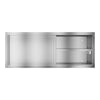 150*35*60cm Stainless Steel Wall Hanging Cabinet Sliding Door Intermediate Floor