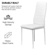 Wood Dining Table and Chairs 4 / 6 Set Pu Leather Seat Kitchen Room Furniture