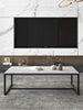 100cm Minimalist Coffee Table Tea Center Dining Table Sturdy Metal Legs Support