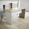Dining Set Grey Table Benches Wooden Unit Kitchen Furniture Seats 4 Two Tone