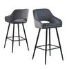 Pair of Bar Stool Black Blue Grey Velvet Chair Kitchen Bar Chair Modern Bar Home