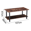 Industrial Coffee Table Home Rustic Wood Sofa Table with Storage Lower Shelf UK