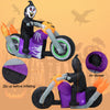 Inflatable Halloween Ghost on Motorcycle Bulit in LED Outdoor Garden Yard Lawn