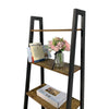 4-Tier Storage Shelves Ladder Bookshelf Industrial Bookcase Unit Living Room