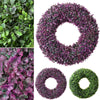 Home Round Artificial Wreath Boxwood Party Home Office Decor Indoor/Outdoor