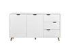 Pulford Scandi Sideboard Buffet 2 Doors 3 Drawers Storage Cabinet Cupboard White
