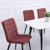 Upholstered High Back Dining Chairs 4pcs/set Office Chair Metal Legs Living Room