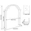 Extra Large Arch Wedding Backdrop Stand Metal Garden Arbor Shelf w/ Stable Base