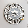 Round Diamond Wall Clock Crystal Crushed Sparkle Shining Silver Wall Mount Clock