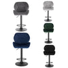 1/2/4/6x Bar Stool Gas Lift Swivel Barstool Vilvet Breakfast Kitchen Cafe Chair