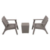 Garden Slatted Furniture Bistro Set 3Piece Chair Table Balcony Patio Pool Outdoo