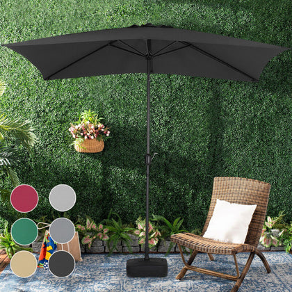 2m x 3m Garden Umbrella Canopy Outdoor Patio Rectangle Parasol Sun Shade Shelter