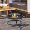 22inch Large Iron Round Bowl Fire Pit - Outdoor Firepit for Garden and Patio