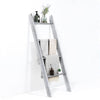 4-Tier Wooden Ladder Towel Rack Holder Wall Leaning Blanket Shelf Stand Bathroom