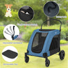 Extra Large Dog Stroller Foldable Pet Stroller W/ Safety Belt Pet Travel Cart