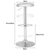 Round Stainless Steel Bar Stools Adjustable Swivel Chairs Kitchen Dining Chairs