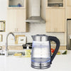 2000W 2L Blue LED Illuminated Electric Glass Kettle Jug Cordless Rapid Boil Jug