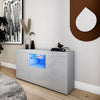 Grey TV Unit Cabinet Stand Sideboard Cupboard High Gloss Doors Drawers LED Light