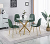 2/4/6pcs Faux Leather Velvet Fabric Dining Chairs Metal Chromed Legs Dining Room