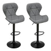 2x Adjustable Bar Stool Set Armless Upholstered Swivel Counter Chairs Barstools